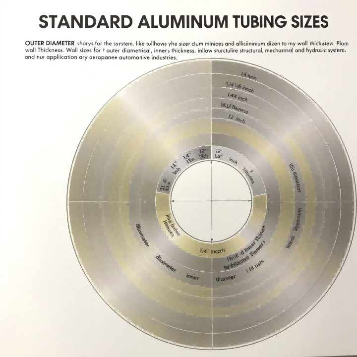 Standard aluminum tubing sizes and specifications (AI-generated)